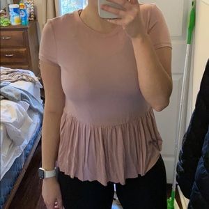 Light pink peplum top